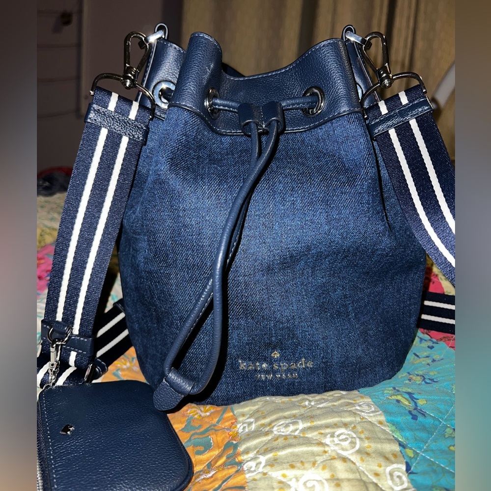 Kate Spade denim bucket bag